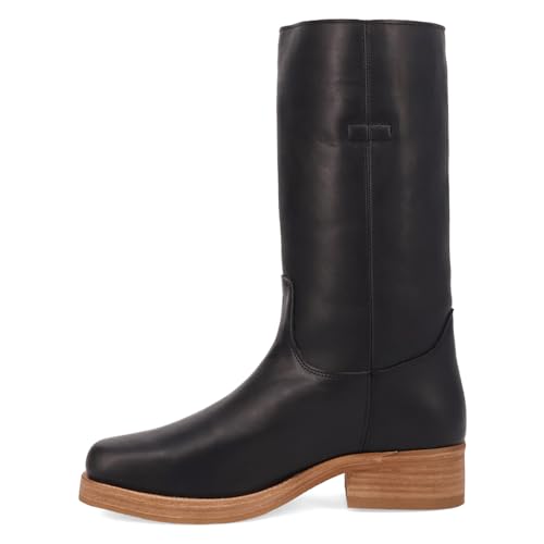 Dingo Mens Dutton Round Toe Pull On Casual Boots Mid Calf - Black3