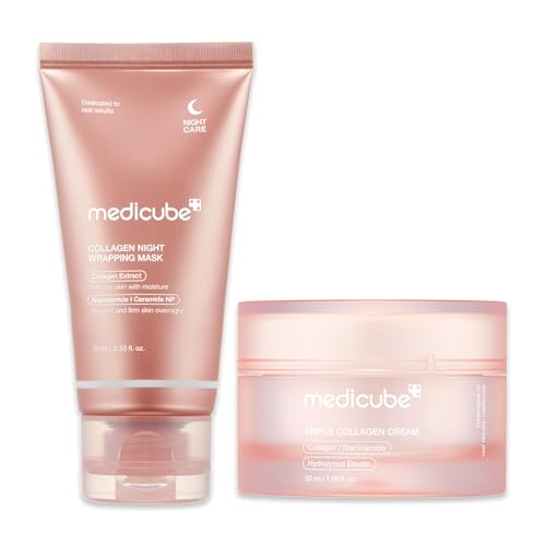 medicube Viral Collagen Glow Boost Duo: Collagen Overnight Wrappi...