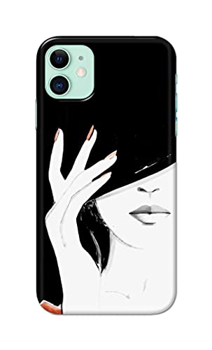 Image of PRINTFIDAA Photo of Beautiful Girl Hard Back Cover for Apple iPhone 11 (6.1 inch), A2221, A2111 Back Cover -(P6) KAT1005