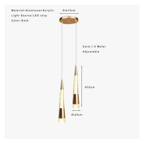Suspension LED moderne dorée M-INI pour îlot de cuisine