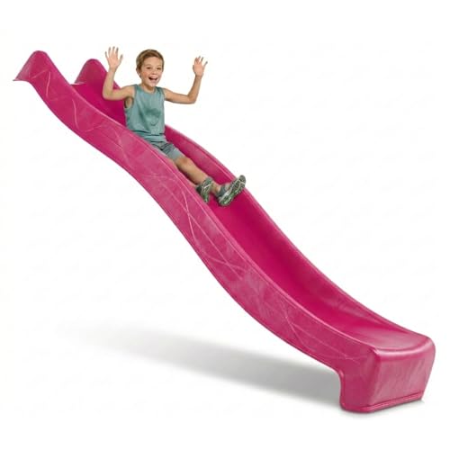 DEMMELHUBER Kinder Rutsche 2,90 m Outdoor Garten Spielgeräte, Pink