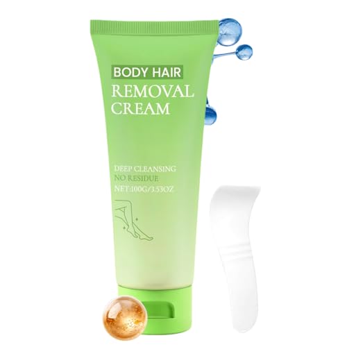 Crema Depilatoria Corporal,100g Depilatoria Con Espátula,Crema Rápida Y Sin Afeitar - Para Mujeres Y Hombres Cuerpo Bikini Zona Púbica Espalda Piernas Axilas Y Afeitado