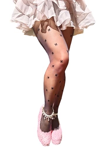 Image of Sahabowi Women Tights, Sheer High Waist Pantyhose, Vintage Control Top Stockings, Siwa9