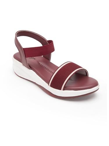 SVYA Comfortable Wedge Flats Sandal For Women and Girls (Red, 4) (B0CXF21SDP) Amazon Price History, Amazon Price Tracker