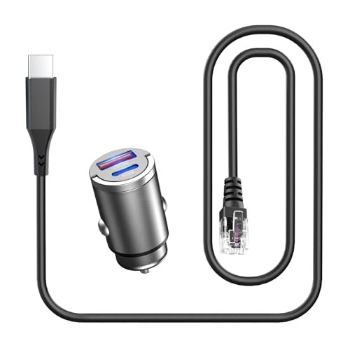 Radar Detector Cable,USB C to RJ11 Cable Charging Kit,with Automatic Recognition and Matching Voltage Function,for Escort Max360 Unide Beltronics Cobra DualPro 360 Radenso XP etc Radar Detector