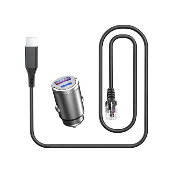 Radar Detector Cable,USB C to RJ11 Cable Charging Kit,with Automatic Recognition and Matching Voltage Function,for Escort Max360 Unide Beltronics Cobra DualPro 360 Radenso XP etc Radar Detector