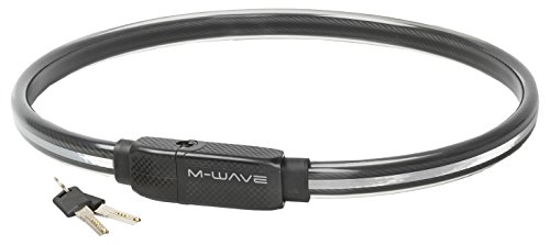 M-Wave Automatic Cable Lock, 23 X 1000 Mm, Transparent Cover With Reflective Line, W/2 Keys, On Card
