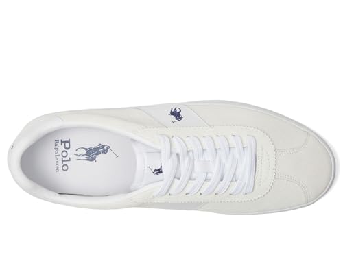 Polo Ralph Lauren, Men, Court Vulc Leather-Suede Sneaker, Bianco, 10, Medium2