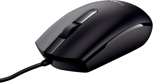 Souris filaire Trust Basi avec câble de 160 cm pour résoudre les problèmes de batterie sur PC