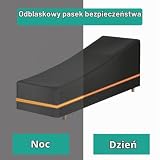 LCGOD 2 szt. pokrowiec na leżak zewnętrzny, wodoodporny, wiatroszczelny, anty-UV, tkanina Oxford 600D pokrowiec ochronny do opalania, leżak (200 x 75x40/70cm)