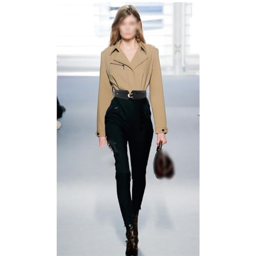 JSEIAJB Belt women's casual with skirt coat decoration duvet elastic wide waist seal4