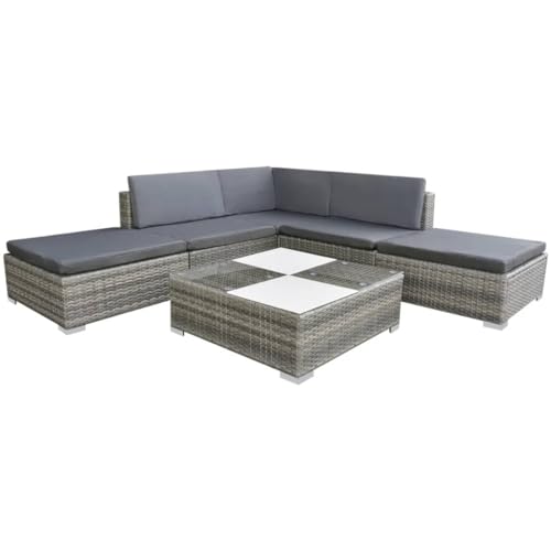vidaXL Jeu de Canapé de Jardin 15 pcs Résine Tressée...