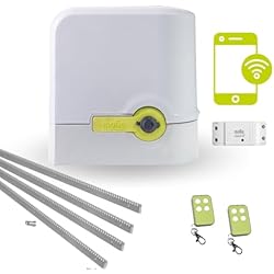 MOTIC - Motor Puerta Corredera - Puerta Garaje WIFI Kit completo motor para puertas correderas hasta 500 kg - Cierre Suave- Motor puerta para corredera exterior