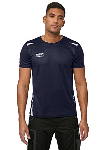 PUMA WORK WEAR Premium Arbeitsshirt aus robustem Gewebe und Reflektoren - Marine - Gr. XL Cover