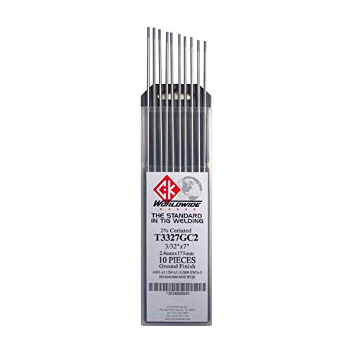 CK T3327GC2 2% Ceriated Tungsten Electrode 3/32
