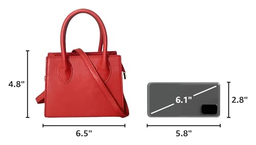 Bolso bandolera pequeño para mujer de cuero sintético miniatura 3