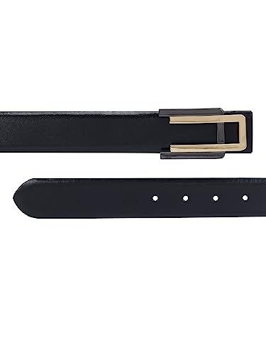 Image of Da Milano Press Pin Leather Belt for Men - Black