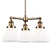 Innovations 207-BB-G41 3 Light Chandelier, Brushed Brass