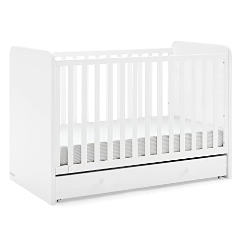 Image of GAP babyGap Graham 4-in-1 Convertible Crib with Storage Drawer - Greenguard Gold Certified, Bianca White
