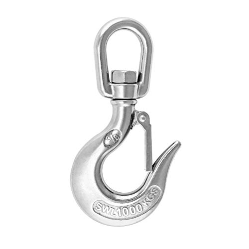 QWORK® Crochet de Levage pivotant en Acier Inoxydable pour le levage en usine, l'ingénierie de la...