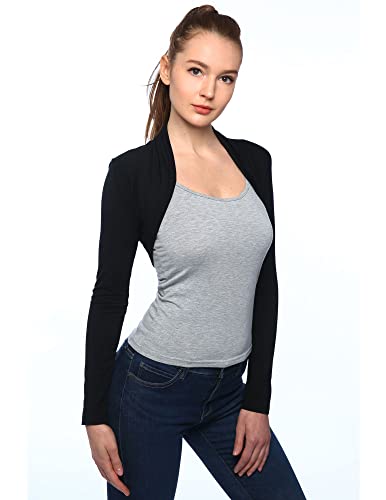 AmélieBoutik Women Lace Back Bolero Cropped Cardigan Shrug2