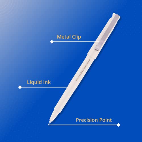 Image of Pilot V5 Liquid Ink Roller Ball Pen - Blue (Pack of 2),9000014714 Hi-Techpoint 05-2Blue + 1Black