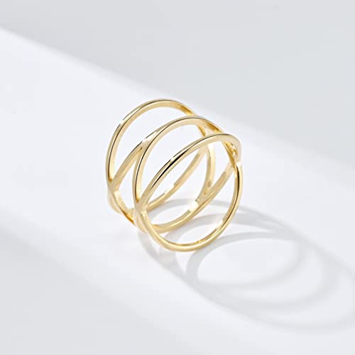 Unisex Stainless Steel 15MM Personality Simple Hollow Double X Criss Cross Infinity Ring2