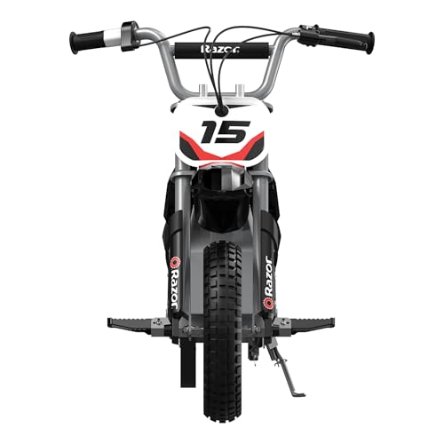 Image of Razor MX400 Dirt Rocket Electric Bike for Kids Ages 8+, 140 lb Max Weight, Black - 24V Battery, Up to 14 Mph, 30-Min Ride Time on High Speed, Twist-Grip Throttle, Spoked Wheels w / 12 inch Pneumatic Tires