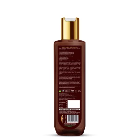 Image of Khadi Organique Onion Black Seed Hair Oil | Natural Blend with Curry Leaf & Cumin | Promotes Strong, Silky & Healthy Hair | Nourish Scalp & Helps in Hair Growth | No Mineral Oils or Silicones - 200ml