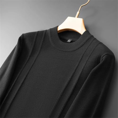 Men Solid Casual Pullover Wool Sweater Crew Neck Soft Warm Long Sleeve Knit Jumper3