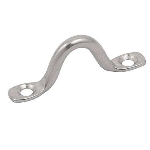 Image of uxcell 304 Stainless Steel 4mm Thick Humpback Shape Fixed Buckle Pad Eye Plate 6pcs