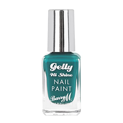 Barry M Gelly Hi Shine Nail Paint, Shade Forget Me Not | Blue Glossy Nail Polish