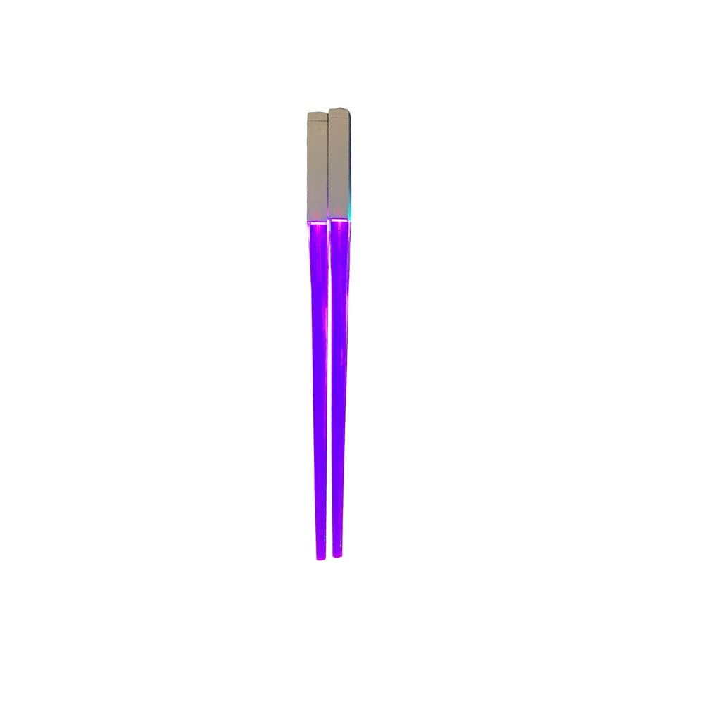 JINGYAN Chopsticks Chopsticks Light Up LED Glowing Chop Sticks Reusable Sushi Lightup Chopstick Set of 50 Pairs(Purple)