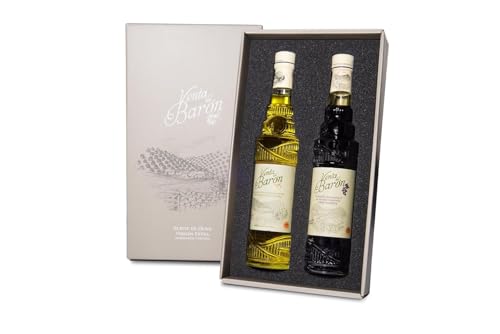 Venta Del Barón - Vinagre PX 100ML + Aceite de Oliva Virgen Extra 500ML | DOP Priego de Córdoba - Andalucía - España | Calidad premium | Prensado en Frío