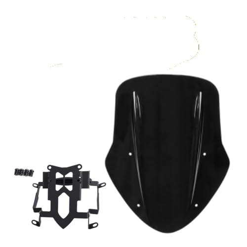 Pare-brise moto avec support de fixation bulle de protection noire pour Diavel 2014-2018