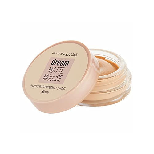 Maybelline 49689 Dream Matte Mousse Base de Maquillaje, Sand, SPF15-18 ml