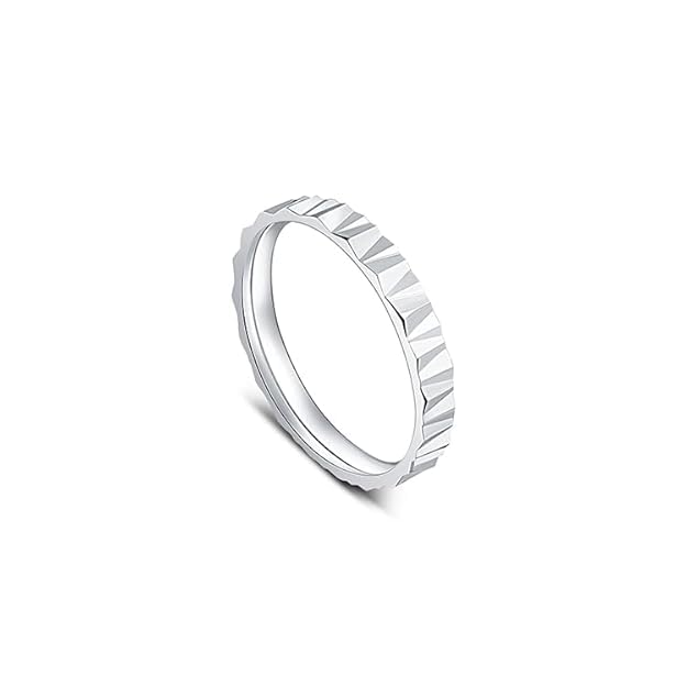 raajraani Pure 925 Sterling Silver Band/Ring| Jazzy Silver Band for Men | Rhodium Finish, No Stone| Gift for him (2.5 gms)-picture-30