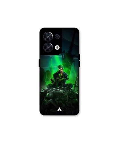 Image of Premium Anime 1 Case for Oppo Reno 8 (Glossy Finish) Soft-Touch Metal TPU Back Cover, Shockproof, Designer, Aesthetic Mobile Phone Case
