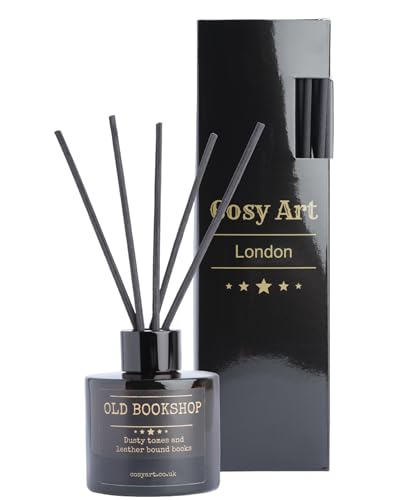Luxury Old Bookshop Reed Diffuser | Long-Lasting 100ml Home Fragrance | Includes Extra Rattan Reeds for Optimal Scent Throw | Vegan & Cruelty-Free for Home & Office Décor