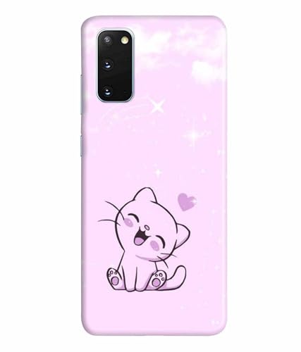 Image of Printed Hard Back Case Cover & Compatible for Samsung Galaxy S20 | Cute Cat Vector (Multicolor) - D1189