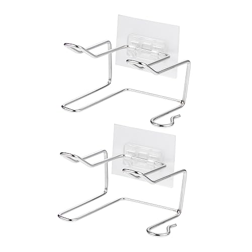 FOMIYES Hair Dryer Storage Holder Stylish Stainless Steel Wall-mounted Rack Set