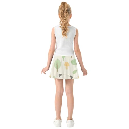 Athletic Shorts for Girls Skorts Kids Tennis Skirts Print Flowy Skort Cute Animals Lion Panda Bear 3t4