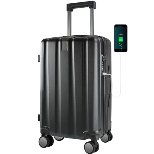 KROSER Hardside Expandable Carry On Luggage with Spinner Wheels & Built-in TSA Lock, Durable...
