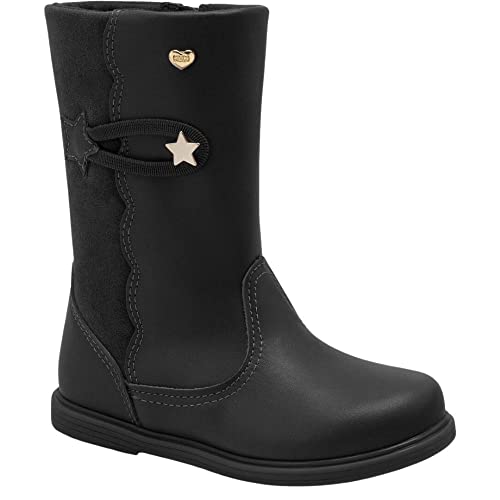 Bota infantil Menina Miss Mini Klin 168056 - Preto - 25
