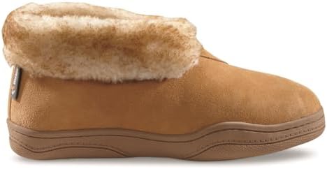 Guide Gear Mens Bootie Slippers, Suede Soft Cushioned Bedroom House Shoes with Rubber Sole and Wool Blend Lining for Indoor Outdoor Use | Image 2