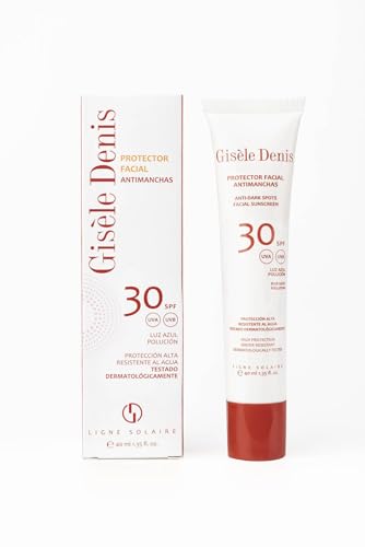 GISÈLE DENIS - Protector Solar Facial Antimanchas, 40 ml, FPS30, Crema Solar, Cuidado Facial, Hidrata la Piel, Resistente al Agua, para Uso Diario, Protector Solar Antimanchas