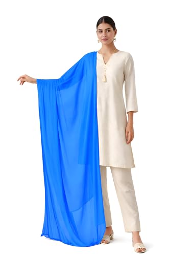 Image of MYRAH Chiffon Solid Casual Daily Use Dupatta For Women's & Girls Length - 2.50 Meter