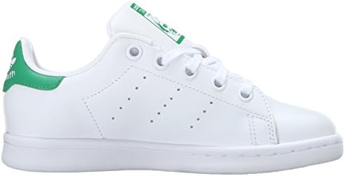 adidas Originals Stan Smith Sneaker, White/White/Green, 3 US Unisex Little Kid | Image 5