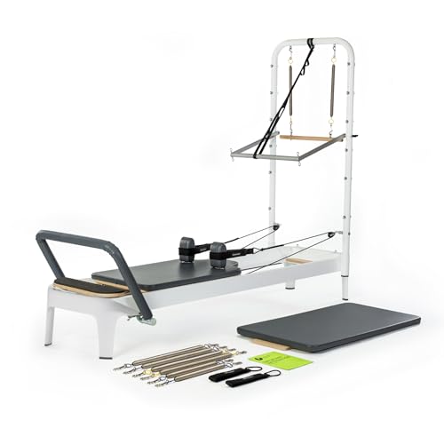 Balanced Body Allegro 2 Pilates Reformer with Steel Footbar, Tower, and Mat Conversion, Pilates Exercise Equipment, Workout Equipment for Home or Studio