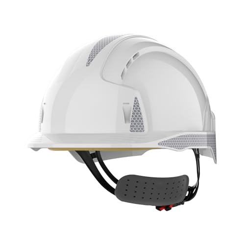 JSP Casque EVOLite® réflectif CR2 Gris - ventilé - crémaillère - Blanc (AJB170-400-100)
